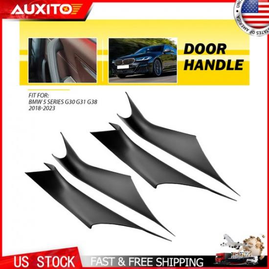 4x Fit BMW G30 G31 G38 5 Series Sedan Touring Inner Door Handle Cover Trim Black