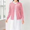 Washable Smooth Cotton Round Long Suitable for Office and Everyday Cold Size White [Anfamie] Cardigan, Blend, Neck, Length, Nurses, Workers, Wear,