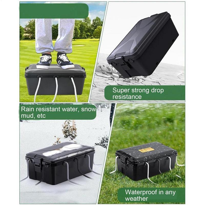 Waterproof Electrical Box Outside Cable Connection Socket Enclosure Outdoor Extension Cord Connection Box for Garden Holiday