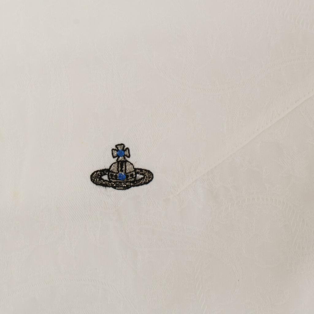 Vivienne Westwood White Goblin-style embroidered shirt tops 44 whiteUsed