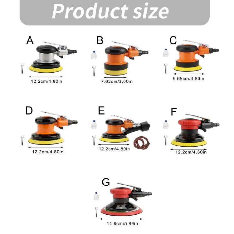 Pneumatic Sander Vacuum Grinder Circular Sandpaper Orbital Polisher Car Sponge Metal Polishing Waxing Machine