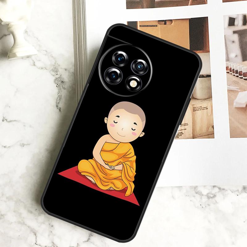 Cute Buddha Monk Zen Buddhism Case For OnePlus 12 12R 11 9 10 Pro 10R 9R 8T 10T Nord 3 CE 2 Lite 2T N10 N20 N30 CE4 Cover