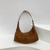Autumn and Winter New Retro Suede Underarm Bag Women's Daily Commuting Fashion Large-capacity Tote Bag Shoulder Bag