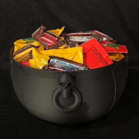 Witch Cauldron Kettle Candy Serving Bowl Plastic Large Black Cauldron