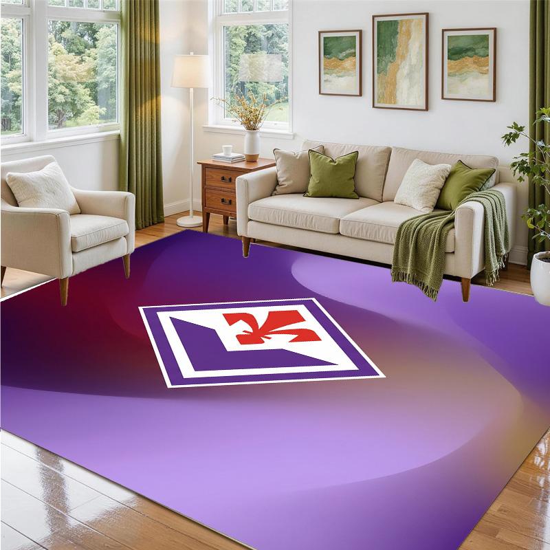 Fiorentina FC Design Crystal Velvet Rug Soft Decorative Mat for Bedroom Entrance