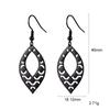 Bohemian Vintage Women Earrings Jewelry Stainless Steel Black Golden Slivery Geometric Drop Earring Gift