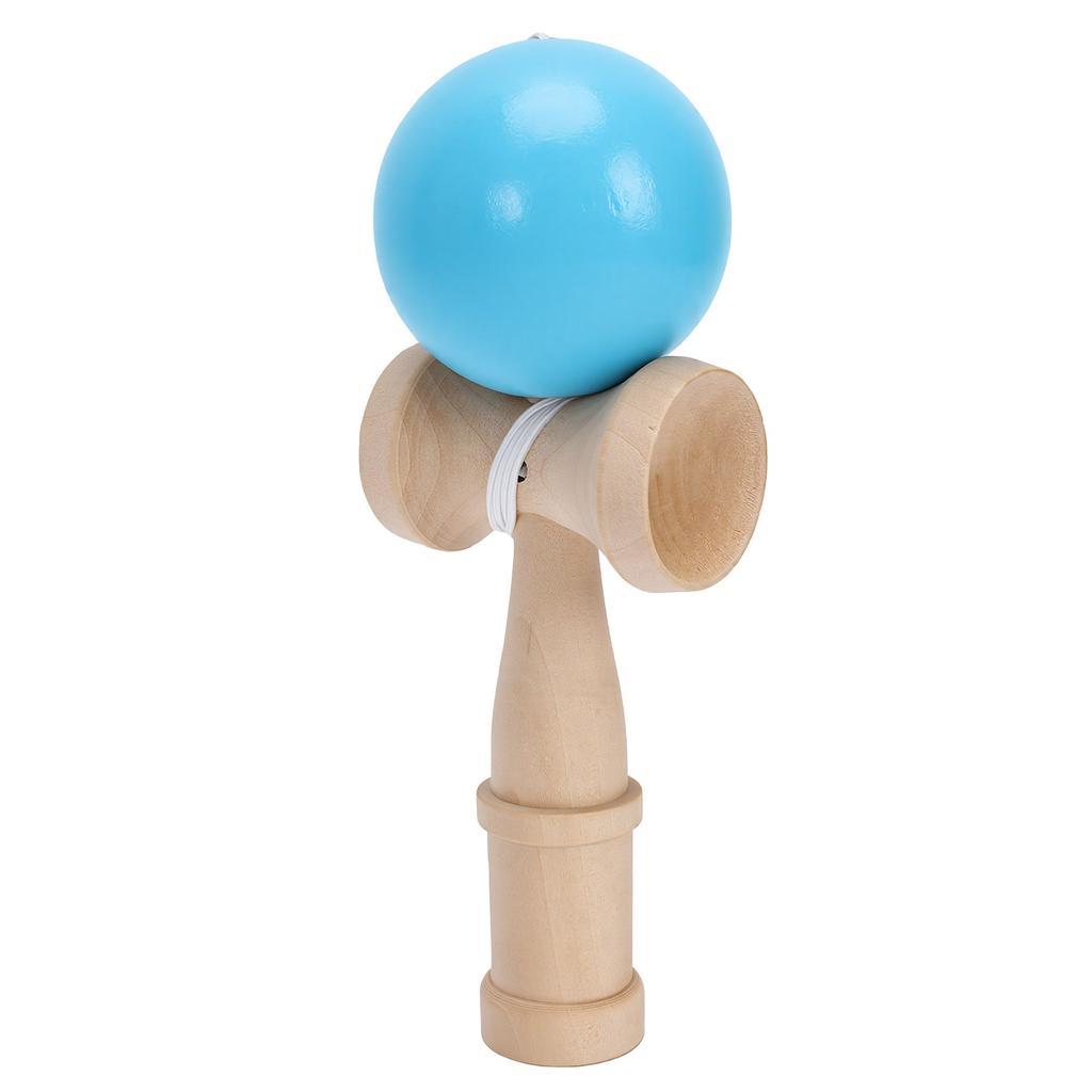 Wooden Kendama Skill Toy Hardwood Cup and Ball Game for Hand Eye Coordination Outdoor Activity Blue