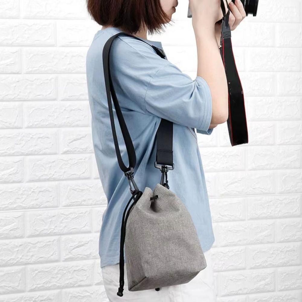 Compact Camera Bag Lightweight Photography Protective Bag Lens Drawstring Pouch  Photography