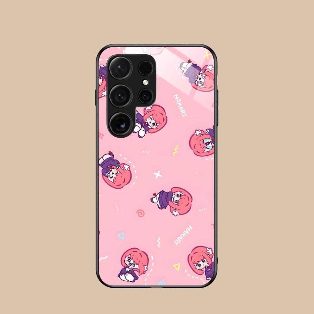 Anime Hakari Hanazono Glass Mobile Phone Case for Samsung Galaxy A56 55 54 53 52 51 36 35 34 23 16 15 5G Colorful Cover