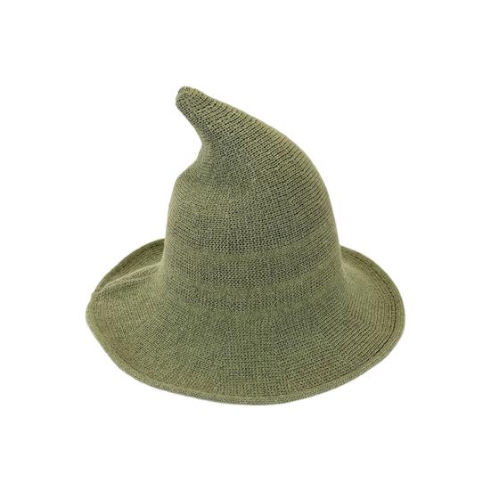 Halloween Witch Hat for Women Felt Wide Brim Foldable Pointed