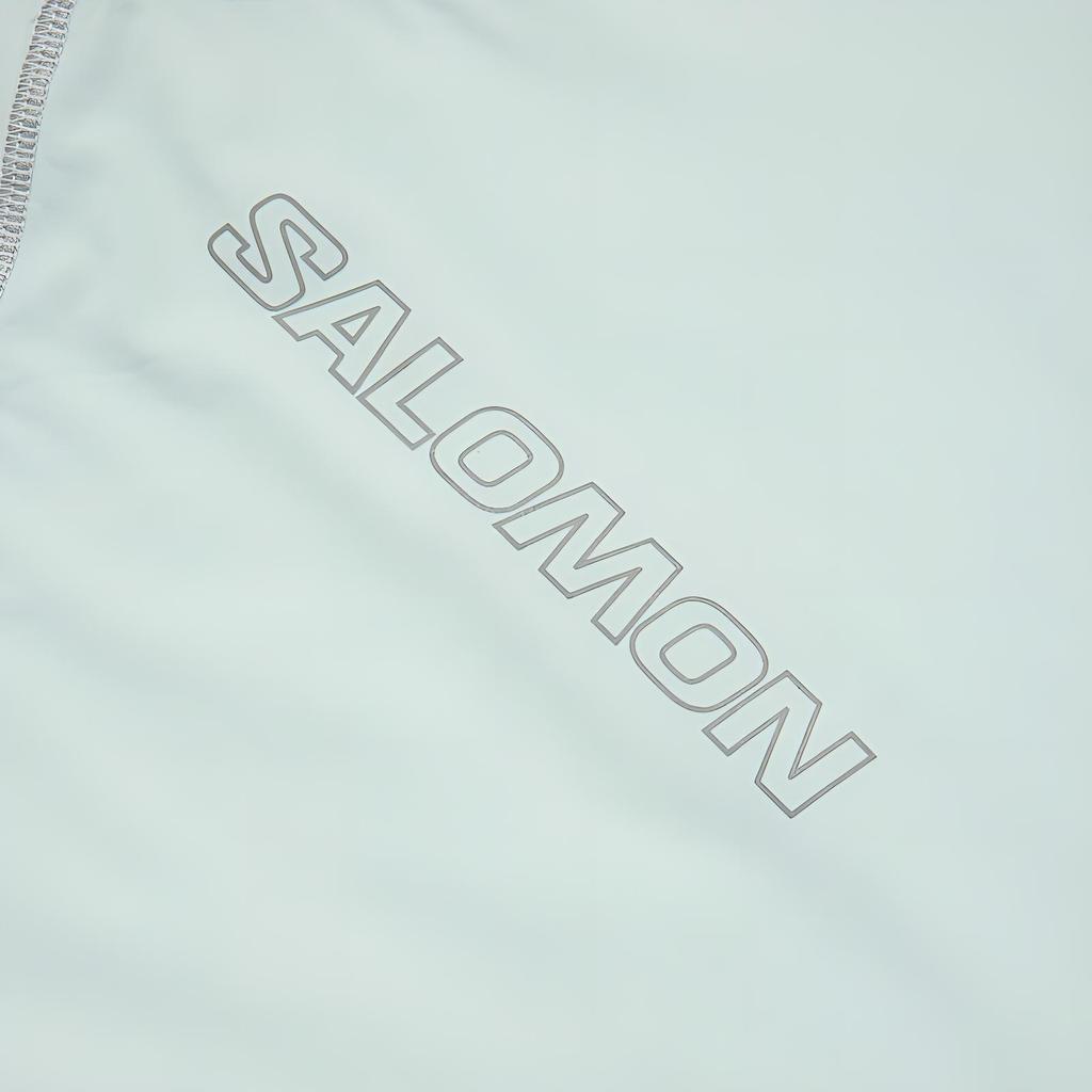 Salomon Sense Aero Hybd Cp Plvr W Running Stand Collar Solid Color Casual Long Sleeve Jacket Women jackets Misty-Blue C22902