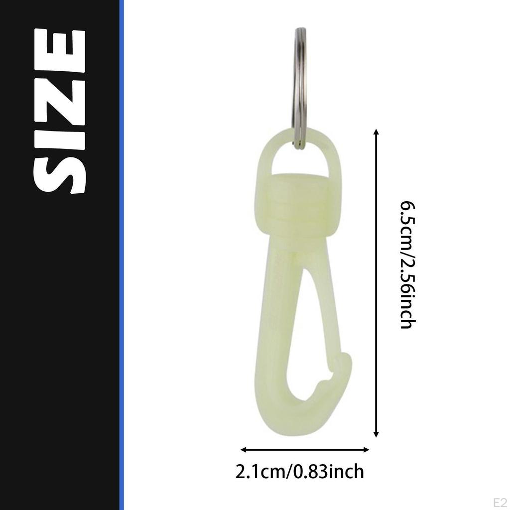 Potápěčská karabina Klip Svítící ve tmě Hák Podvodní vybavení Vodní sporty Šnorchlování