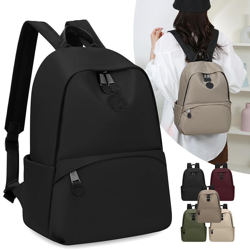 Schoolbag New Simple Nylon Backpack Leisure Commuter Travel Lightweight Large Capacity Backpack Fashion Versatile Trend School Bag
