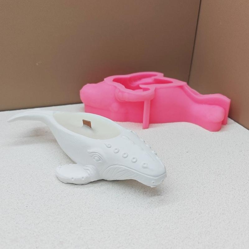 Silicone Candle Cup Molds Silicone Candle Holder Molds Whale Shape Succulent Planter Moulds Silicone Texture for Candle