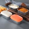 304 Stainless Steel Sauce Cup With Sealed Lid Seasoning Box Leak-Proof Silicone Cover Condiment Container Portable Storage Box