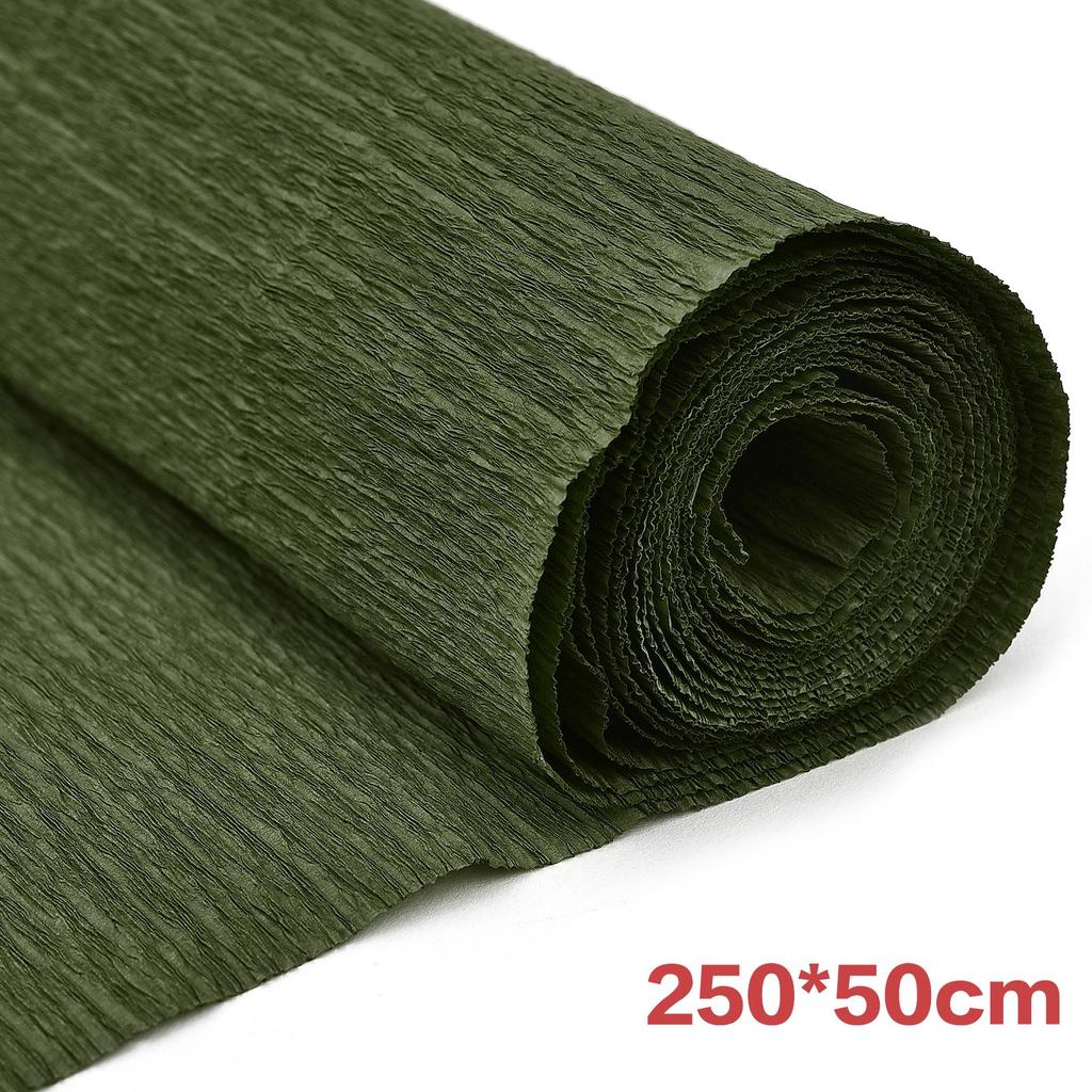 17 Colors 250x50cm Colored Crepe Paper Roll Origami Crinkled Crepe Paper Craft DIY Flowers Decoration Gift Wrapping Paper Craft