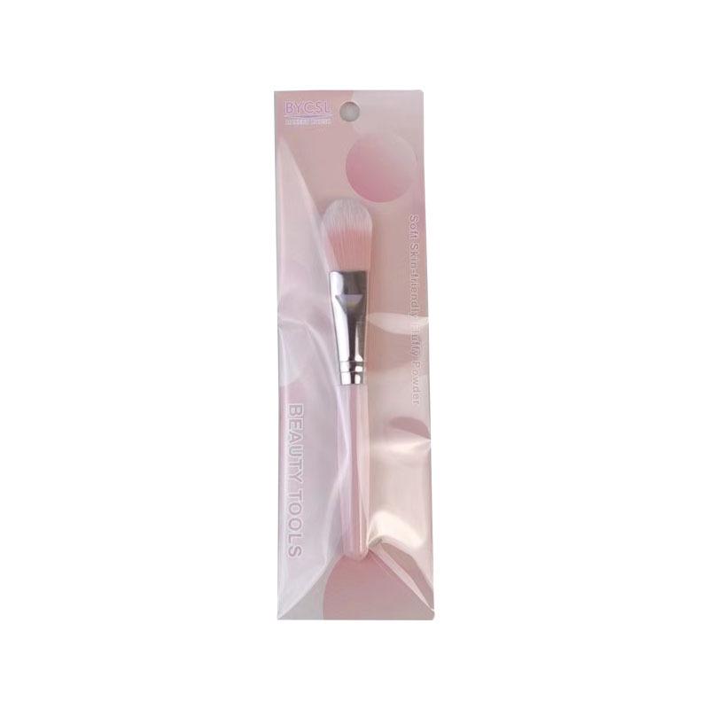 High-value Pink Soft Blush & Foundation Brush - Flame Design, Non-stick Makeup Tool