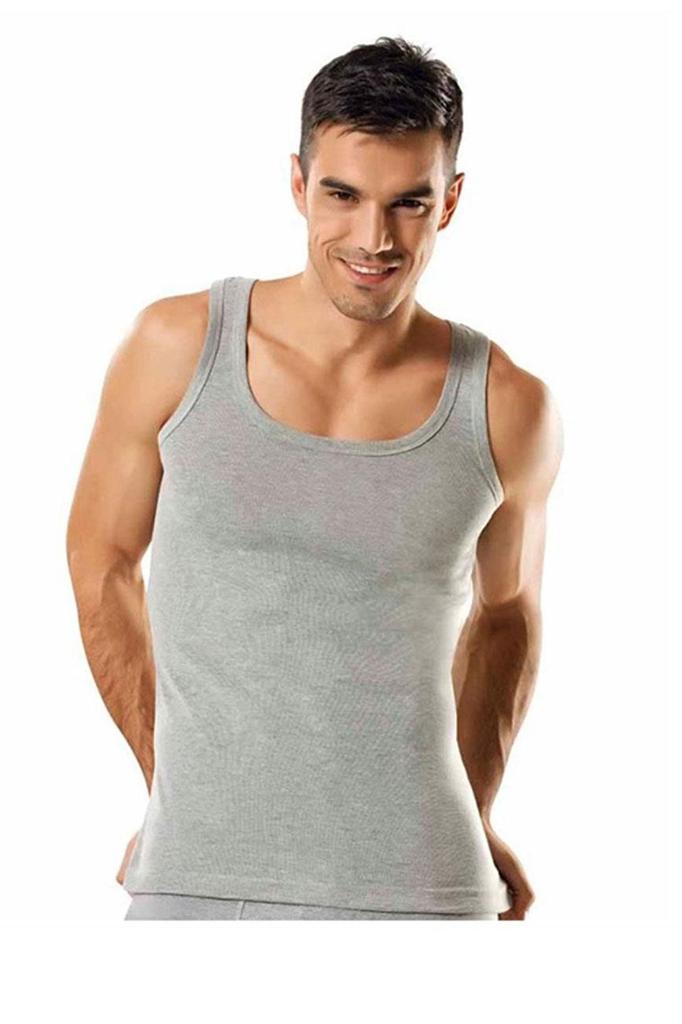 6er-Pack klassische Unterhemden aus gerippter Baumwolle für Herren, bunt