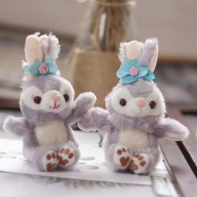 Ins Little Rabbit Pendant Plush Toy Doll Cute Small Mini Rabbit Bag Hanging Keychain
