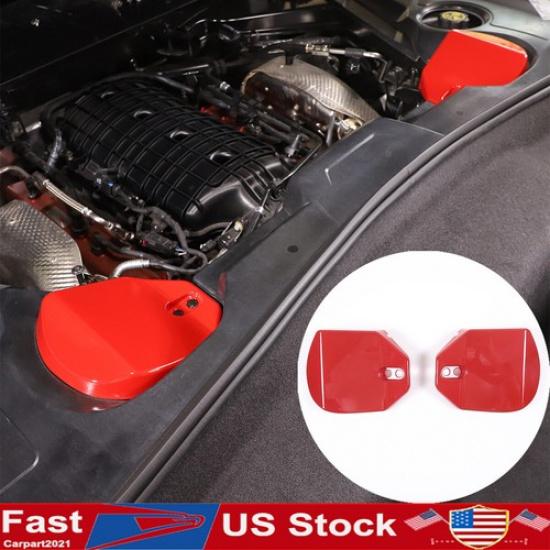 For Corvette C8  ABS Red Engine Bay Shock protection Panel Cover Trim US
