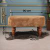 Decorative Multi-Purpose Pouf Sofa with Hornbeam Legs Digital Printing Bench Furniture for Home Living Room