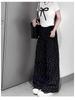 Pear-Shaped High-Waist Plus Size Black Polka Dot Wide-Leg Pants for Women - Spring/Summer Casual Slimming Design