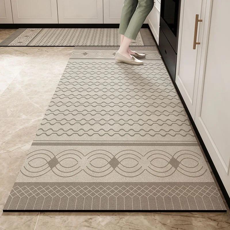 Waterproof PVC Kitchen Rug Non-slip Oil-proof Floor Mat Long Carpet Japanese Home Decoration Foot Mats