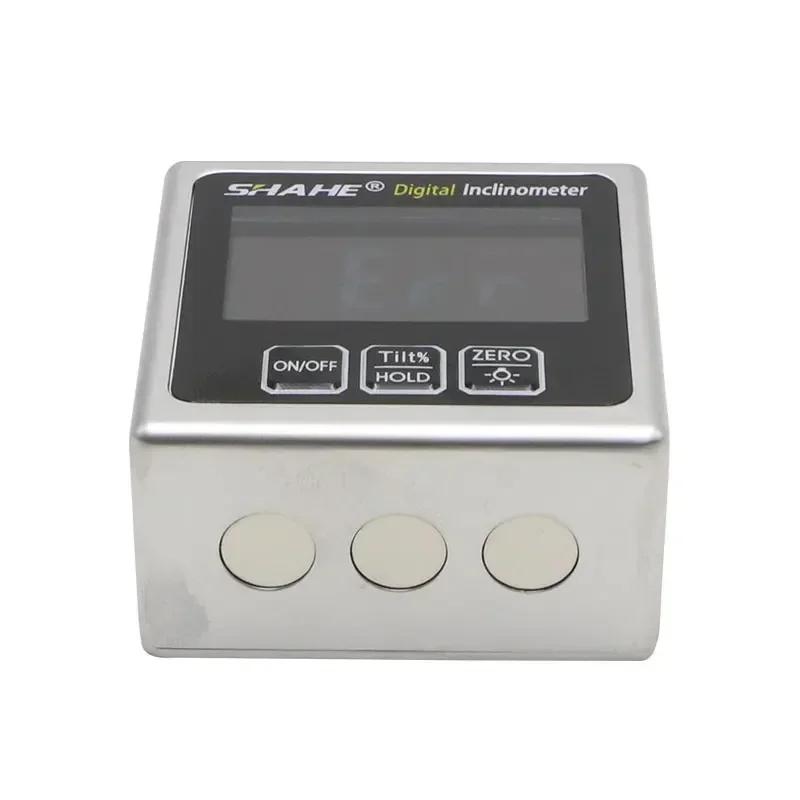 Portable Electronic Inclinometer 360 Degree Digital Protractor Magnetic Angle Level Box Angle Finder Gauge