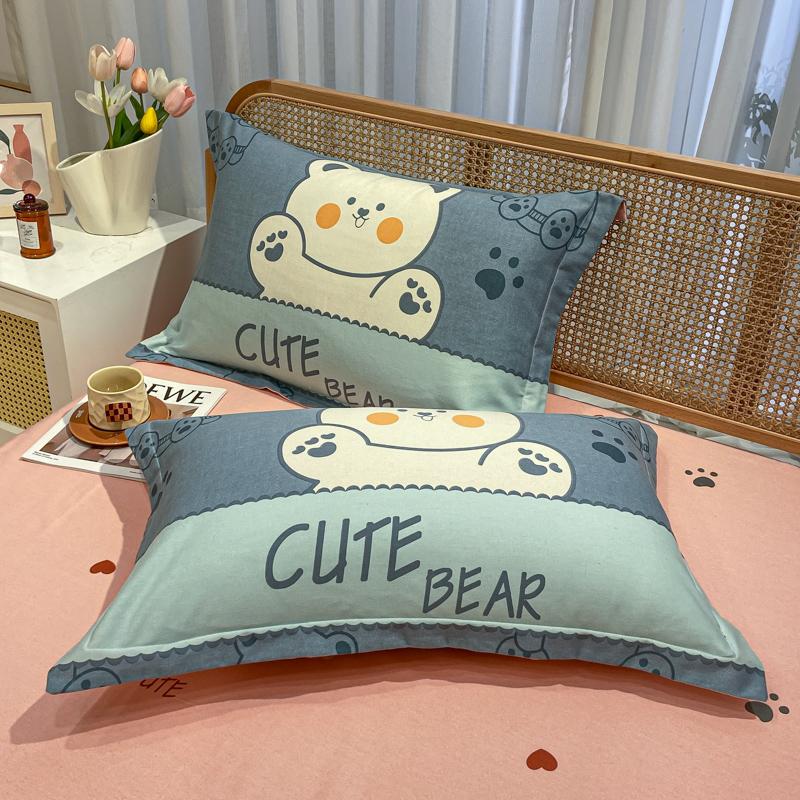 2pcs Printed Pillows Cover 100% Cotton Pillowslip capa de almofada Rectangle Pillowcase 48x74cm Cushion Covers Home Pillow Cases