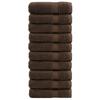 Superior Quality Bath Towels SOLUND 10 Pcs Brown