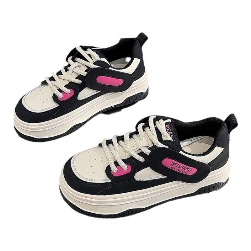 

Sky high value sports high top niche panda shoes thick sole versatile black and white color matching small white board shoes 40