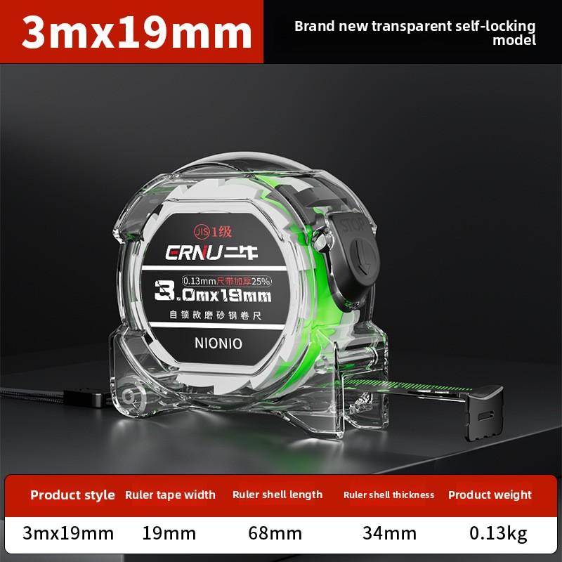 

Retractable Tape Measure High Accuracy Woodworking Tool with Clear Case Electroplated Stainless Steel for Measurements10m 32.8ft