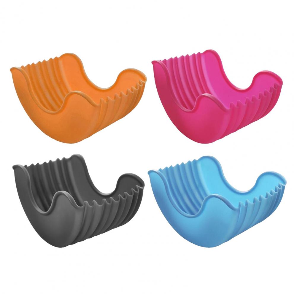 Eco-friendly Burger Rack Silicone Burger Rack Silicone Rack Retractable Burger Holder Set Touch-free Reusable Hamburger Clip Box