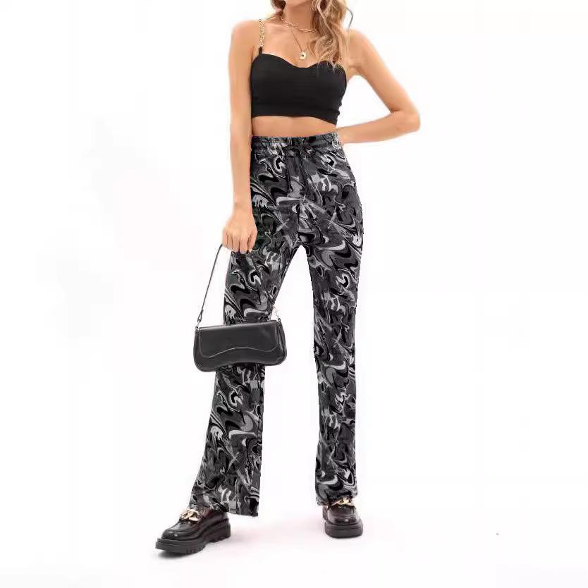 

Women s Pants Slim High Waist Lace-up Trousers S чёрный