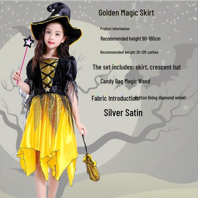 Children's Witch and Princess Halloween Costume Dress