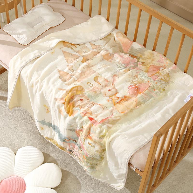 Class A Newborn Bath Towel - Pure Cotton, 6-Layer Gauze, Quick-Dry, Highly Absorbent