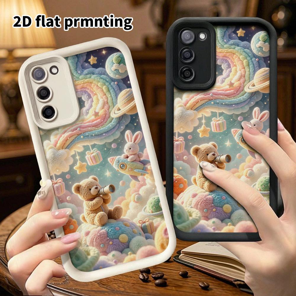 Phone Case: 2D Flat, Fits Samsung Galaxy A34 A35 M05 M06 S20 S22 S21 FE Plus 5G Protective Case, Space Fantasy World, Perfect Christmas and Halloween