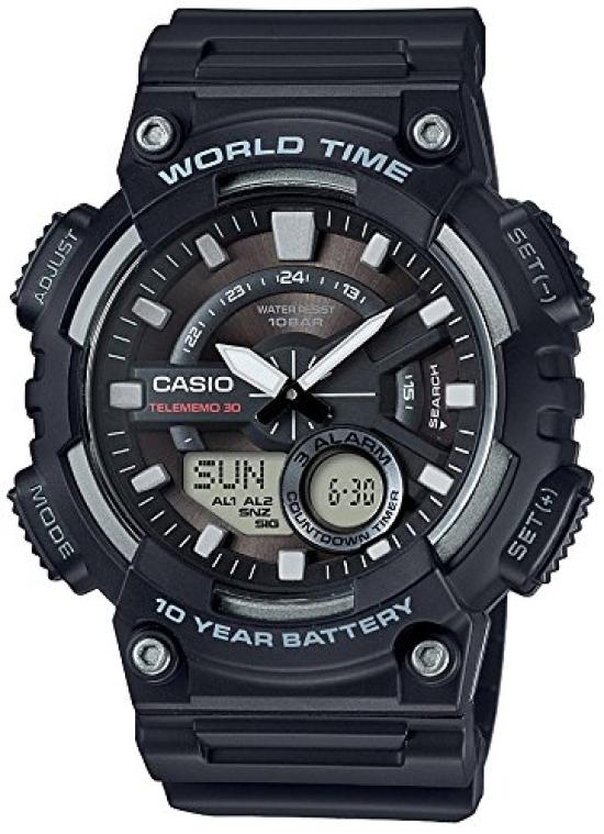 

Casio Casio Collection Стандартные черные мужские часы, (Старая модель) AEQ-110W-1AJF,