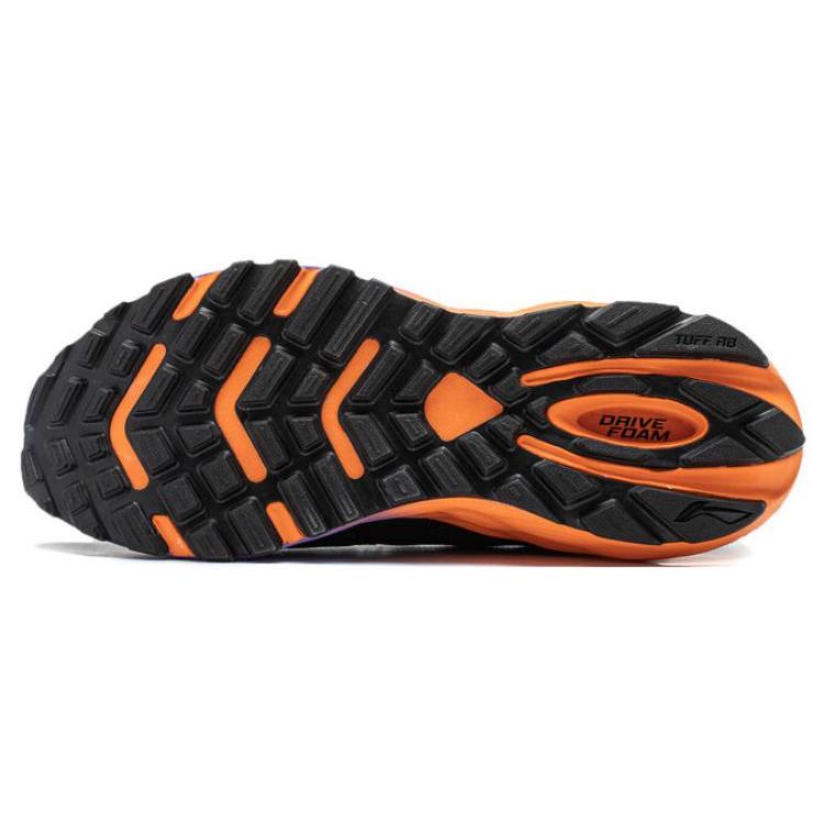 New LiNing Yufeng Cushioning Anti Slip And Wear Resistant Low Top Running Shoes Men's Black Orange Purple ARST055-3