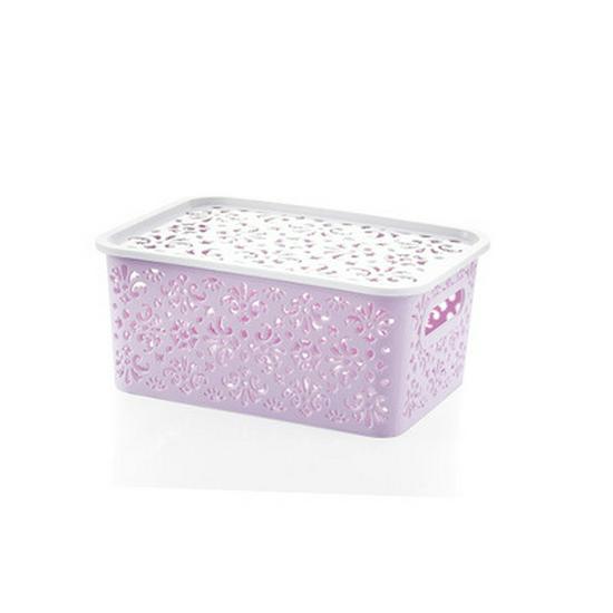 Hollow Desktop Underwear Storage Box with Lid - Plastic Drawer Organizer for Bras & Underwear