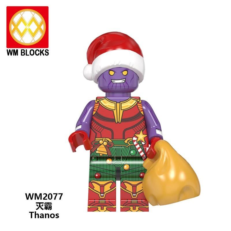 Lego Minifigures Super Hero Christmas Series Mini Toys Figures Collection Batman Ironman Superman