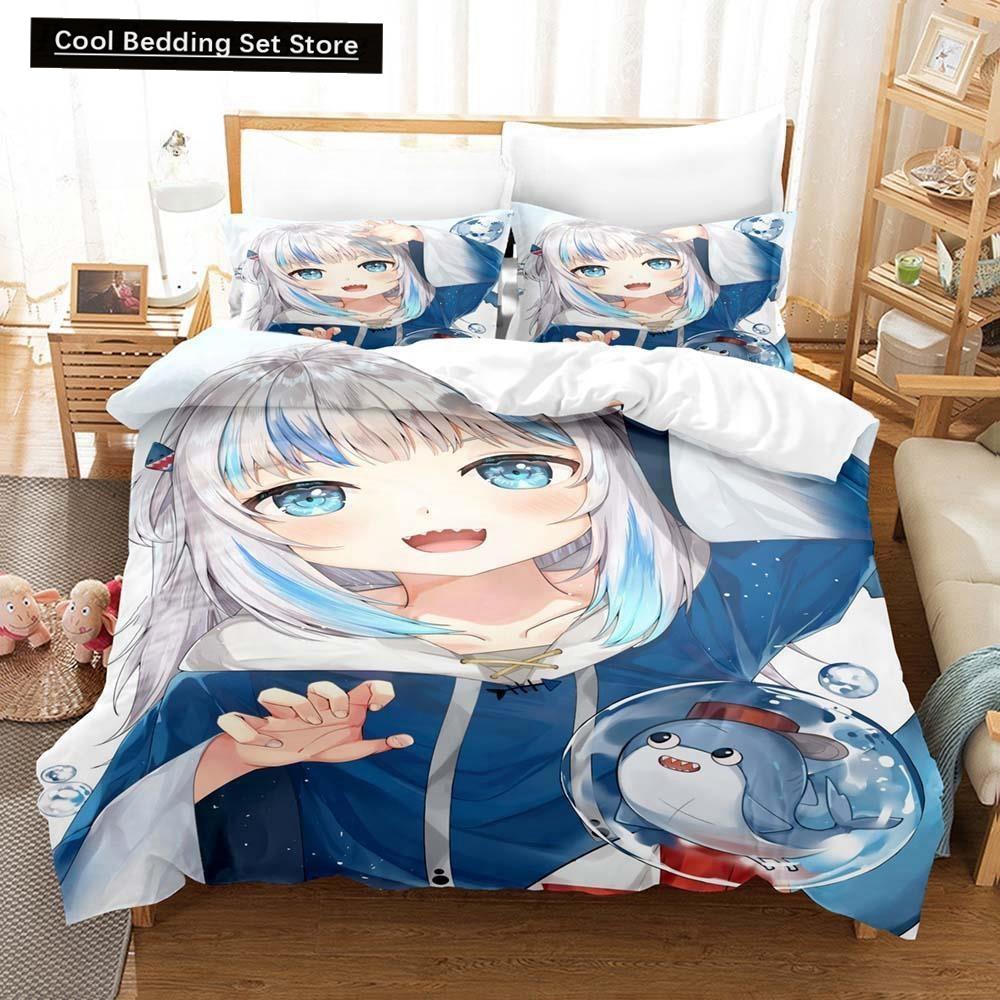 3D Anime Kawaii Girls Date A Live IV Bedding Set Single Twin Full Queen King Size Bed Set Adult Kid Bedroom Duvetcover Sets