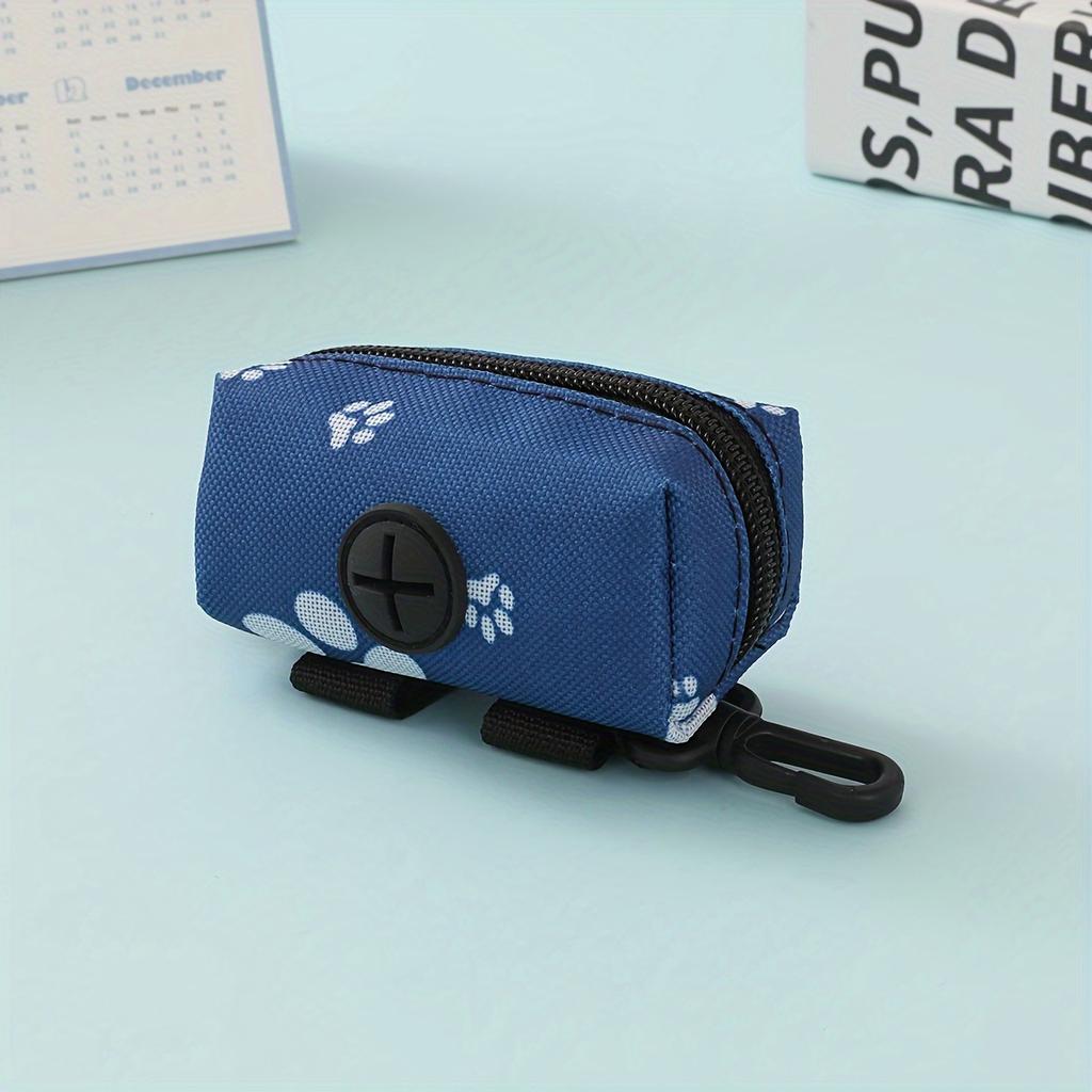 Portable Dog Waste Bag Dispenser - Durable Polyester, Convenient Pet Poop Bag Holder for Outdoor Use