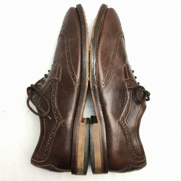 90s Made in Portugal H BY HUDSON Handmade Wingtip Business Shoes Brown Size 41 26.0 Men’s(USED)