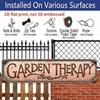 2D Flat, 15.7×3.94inch Vintage Funny Rust Texture "GARDEN Relax" Vintage Aluminum Metal Wall Plaque - Rustic Vintage Decorative Sign for Living Room