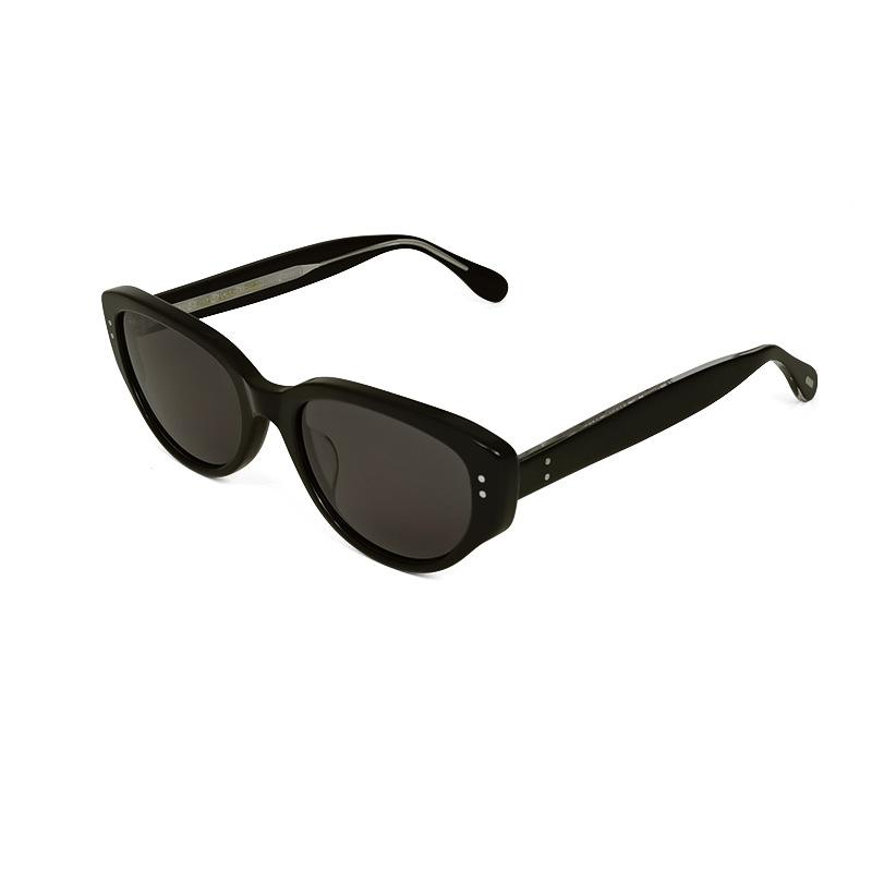New Wang Jiayi style acetate black and white cat-eye sunglasses Fakme Sunglasses for men and women with UV protection redzons