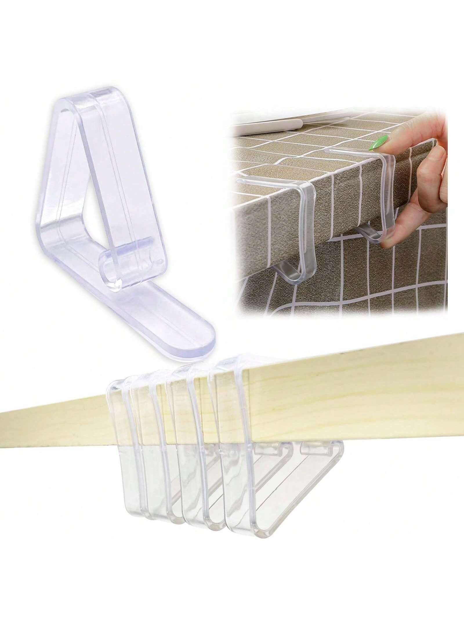 16 шт прозрачных пластиковых зажимов для скатертей — фото 2