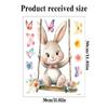 1 Sheet Cute Rabbit Colorful Egg Stickers Easter Electrostatic Patch Glass Window Decals Children'S Room Decoration
