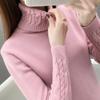 Women Sweater Turtleneck Pullovers Autumn Winter Sweaters New Long Sleeve Thick Warm Female Sweater Khaki
