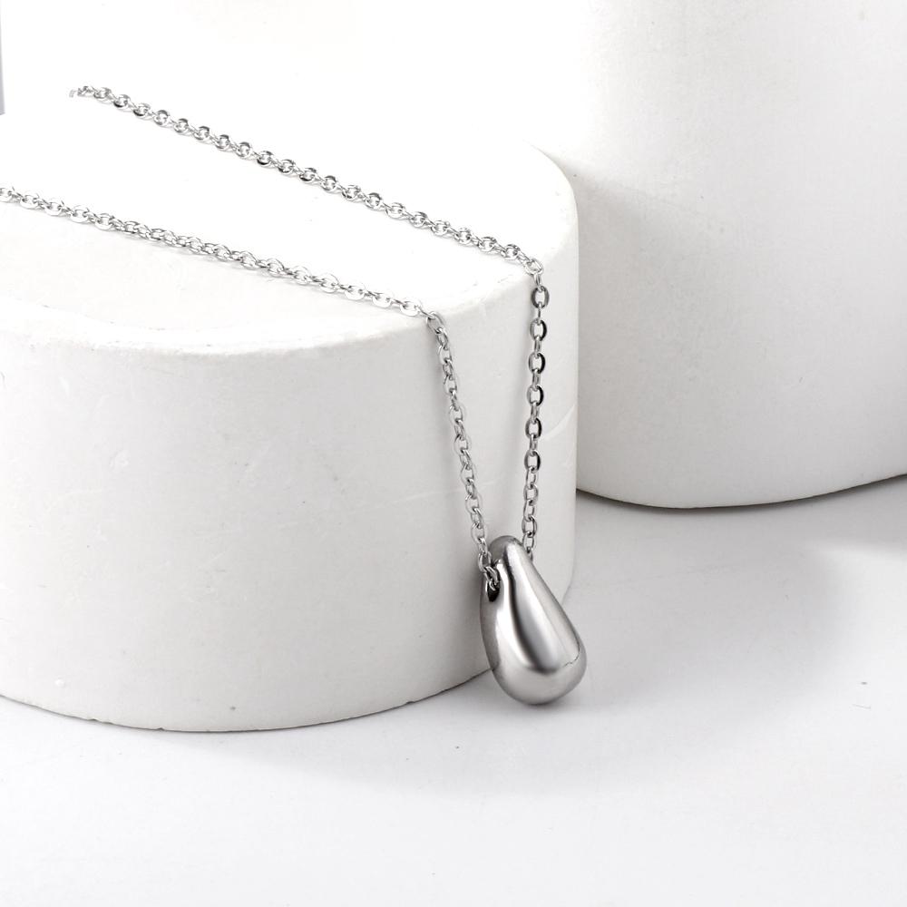 Simple Fashion Gold-plated Drop Pendant Necklace For Girls Stainless Steel Jewelry Personality INS Creative Niche Accessories